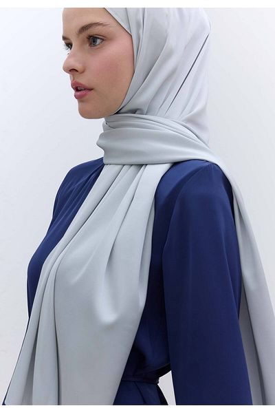 Fresh Silky Elegance Shawl - Silver Color