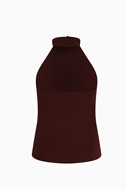 La Sarta Inca Halter Neck Burgundy Bodysuit