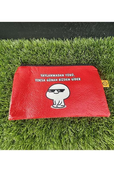 panda hediyelik Fun Funny Leather Wallet