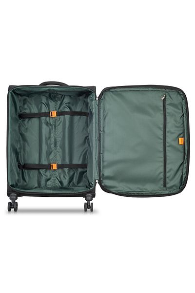 Delsey Vanguard 70cm Softcase Expandable 4 Double Wheel Check-in Lugggae Trolley Black