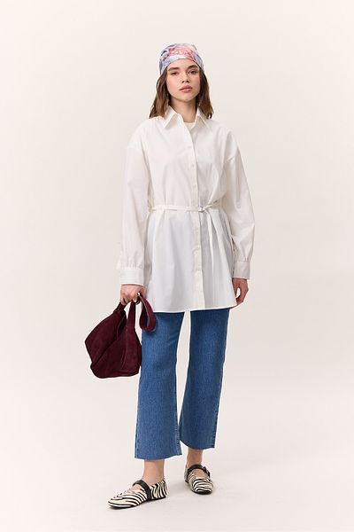 Manuka Detailed Belted Tunic Bread Rouhaniyat
