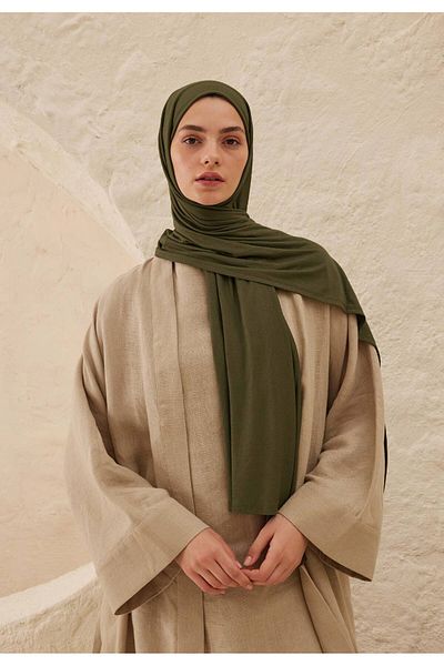 Fresh Jersey Shawl Mildew Green
