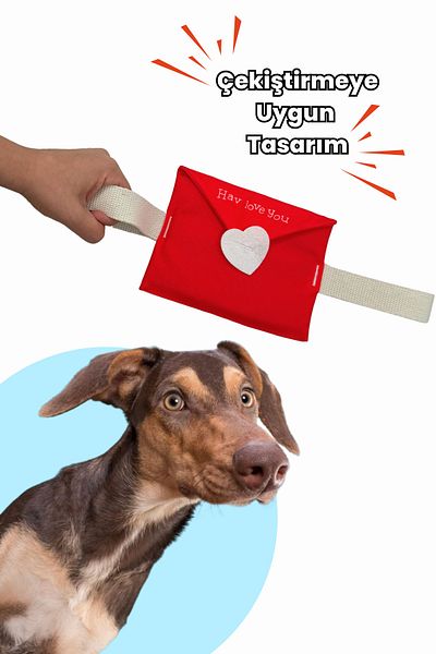 Havhav 2 Pcs Dog Toys Set - Vikvik Sound Activity Toy, Wine and Traction Letter with Drawstring