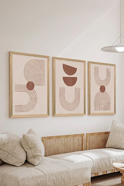 Artavessa 3 قطع من 3 إطارات خشبية بإطارات من الخشب MDF للوحات الملصقات - طقم 90