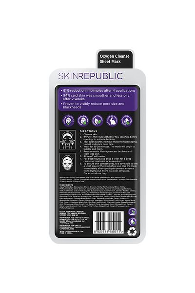 Skin Republic Bubble Purifying + Charcoal face mask