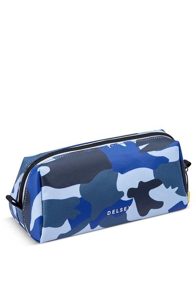 Delsey Back To School 2023 Top Zip Opening Pencil Case 1-cpt Camo Blue