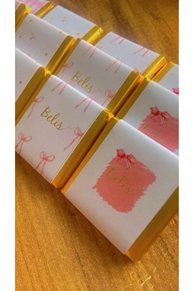 43 cici süsler organizasyon Baby Girl Madlen Σοκολατένια Ετικέτα Περιτύλιγμα ...