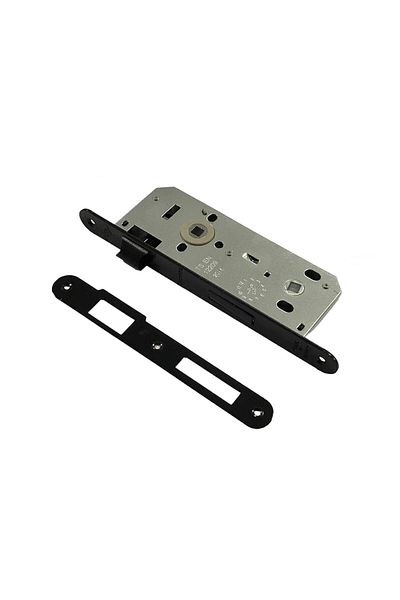 EYMEN YAPI Dooraks Wc Door - 40 mm Matte Black Oval Mirror Lock