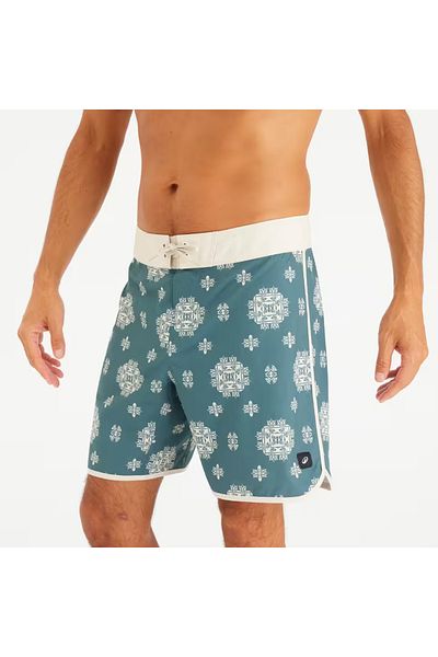Decathlon Ανδρικό μακρύ 18" μαγιό/σορτς - Πράσινο - Μοτίβο - HYPERDRAMA 500