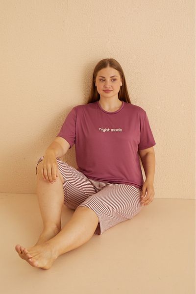 Temporium Women's Plus Size Curve Milan Fabric Outpost 1St Quality Bamboo Pajama Set