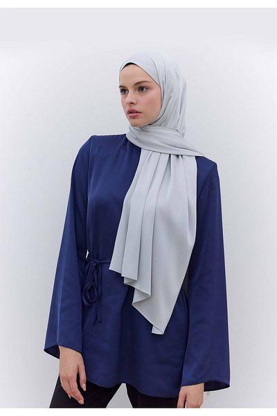 Fresh Silky Elegance Shawl - Silver Color
