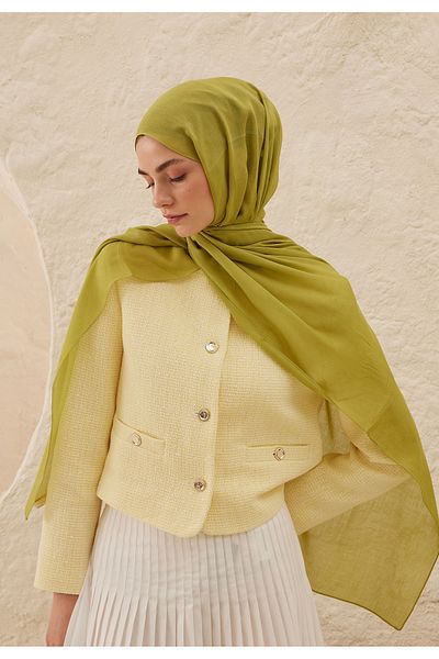 Fresh Ramie Viscose Shawl Matcha