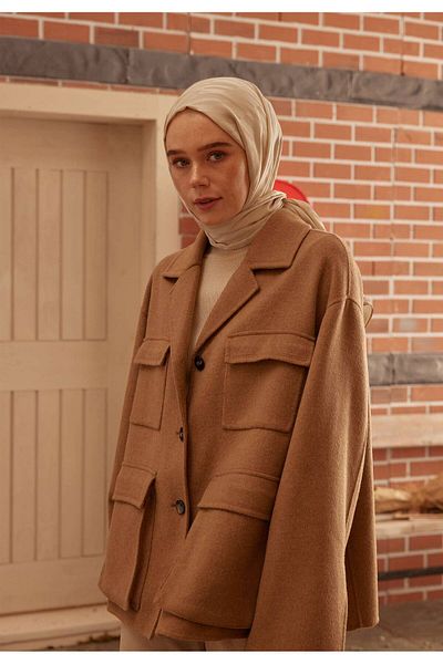 Fresh Dublin Nude Jacquard Shawl