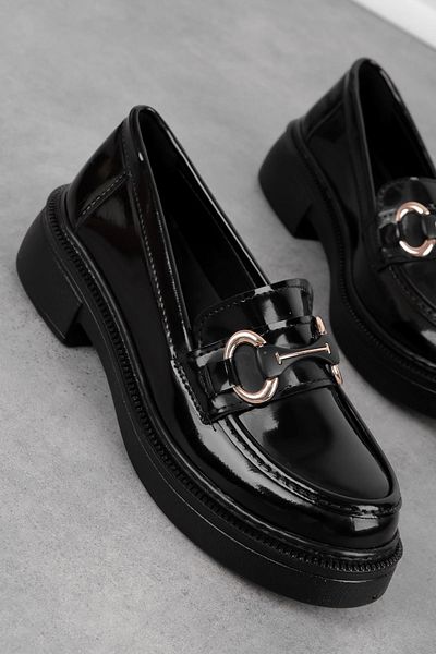 Lal Shoes & Bags Дамски мокасини с катарама в златисто - R.BLACK