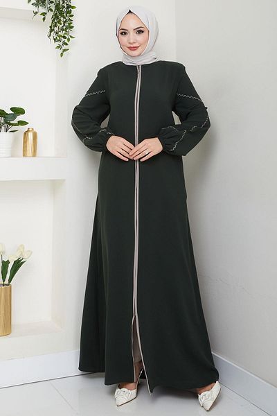 hafsamina Embroidered Sleeves Kafi Hm2721