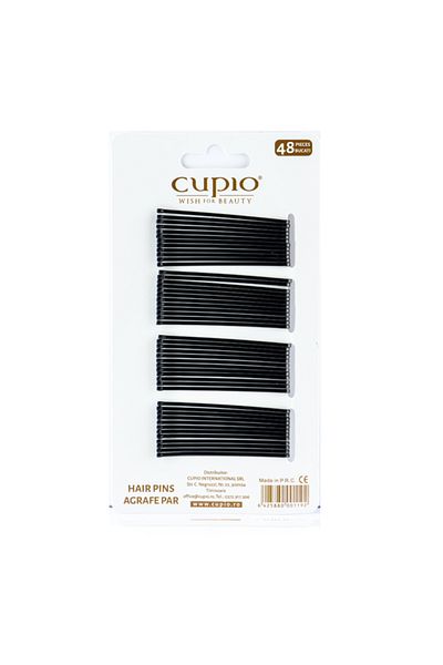 Cupio Agrafe de par Cupio - Negre drepte 6 cm