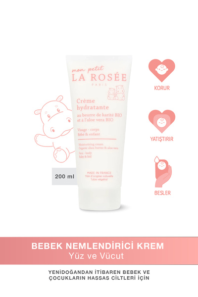 La Rosee Paris Mon Petit NEMLENDİRİCİ KREM Organik Shea Yağı ve Aloe Vera İçeren - 200 mL