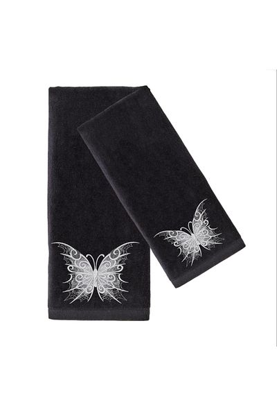 Ursa Butterfly Lace Embroidered Hand and Face Towel 50X90-30X50