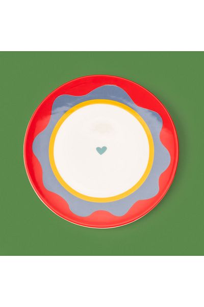 Evidea Kitchen Granny Serving Plate - Red / Green - 25 cm