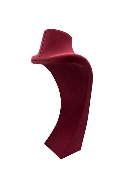 MeGass Dekor Domestic Production Suede Fabric Burgundy Color Necklace Choker Chain 39 cm Jewelry Display Manikin