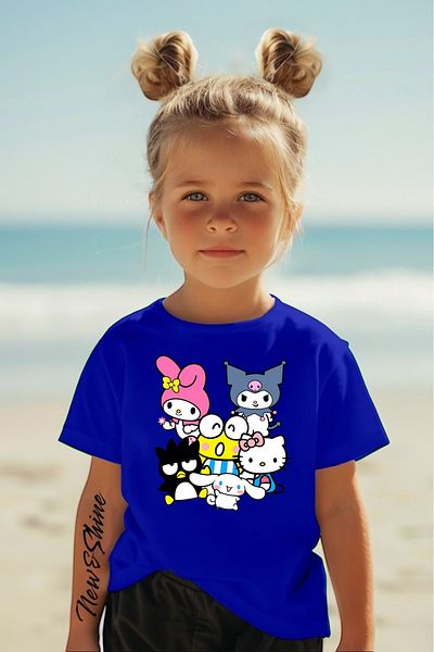 New Shine 1 tricou este un cadou pentru achiziții de 6 și mai sus în coș - Tricou pentru copii oversize imprimat Kuromi