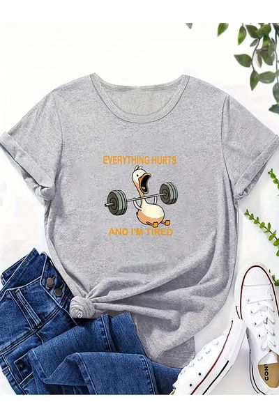 DAXİS Sportwear Company UNISEX Fun εμπριμέ μπλουζάκι με λαιμόκοψη
