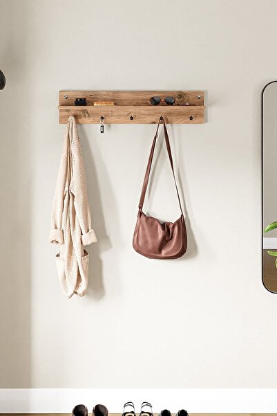 interGO Modern Wall -Mounted Coat Rack with Shelf and Hooks - Entryway Organizer
