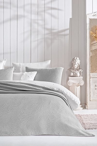 Puffy Arch Double Bed Cover Set - Gray