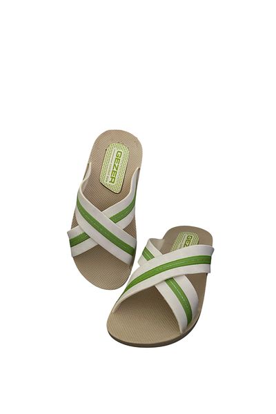 GEZER Summer Cross Colored Stripe Children's Slippers