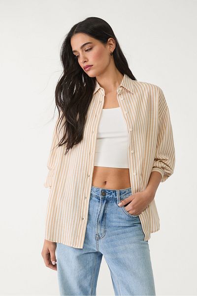 Stradivarius Linen blend shirt