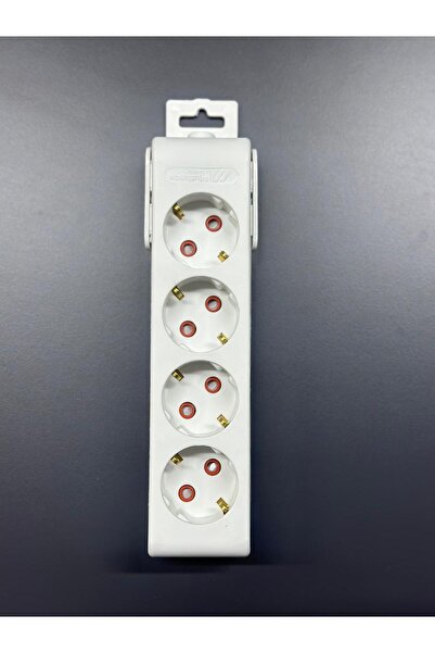 Mutlusan 4'lü Grup Priz Çoçuk Korumalı Duvara Montaj Aparatlı