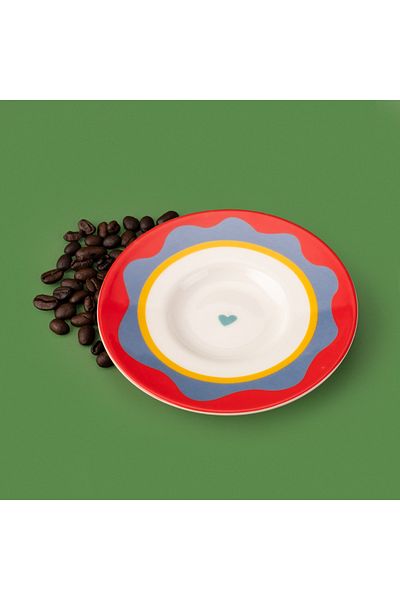 Evidea Kitchen Granny Tea Plate - Red / Green - 13 cm