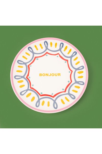Evidea Kitchen Bonjour Serving Plate - Colorful - 25 cm