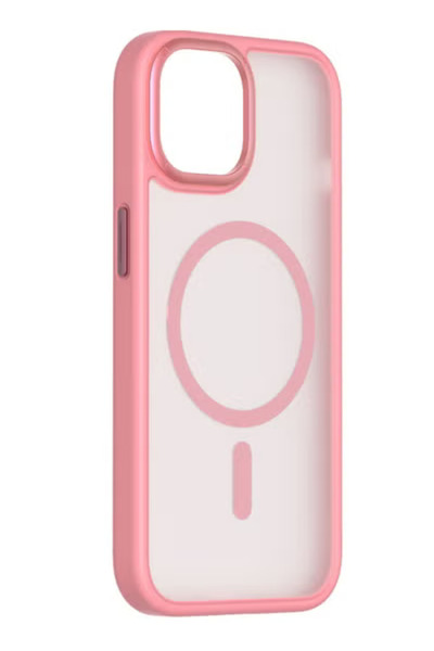 Momax غطاء حماية موماكس أمور مغناطيسي لهاتف آيفون 15 برو مع ماج سيف - وردي