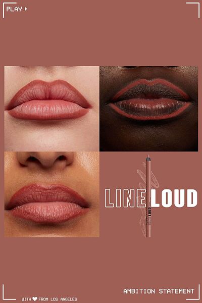 NYX Professional Makeup Line Loud Vegan Longwear Lip Liner - Ambition Statement