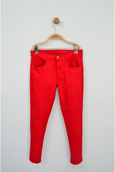 Z B Bebe 23 April Red Basic Lycra Unisex Children's Trousers (5-12 Years)