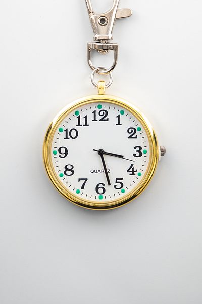 shop Stylish Gold-Tone Quartz Pocket Watch Keychain – Highlighter Numerals, 4 cm for Nurses and Students