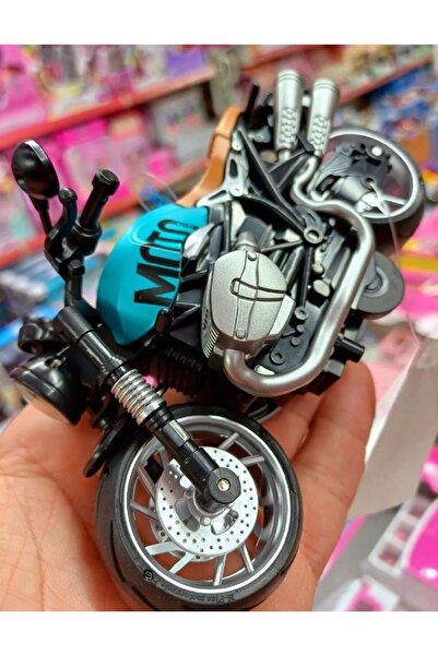 OYUNCAKSAHİLİ Çekbırak Harley Tarz Diecast Metal Plst 14x10cm Motorsiklet Mod...