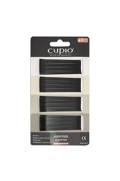 Cupio Agrafe de par Cupio - Negre drepte 6 cm