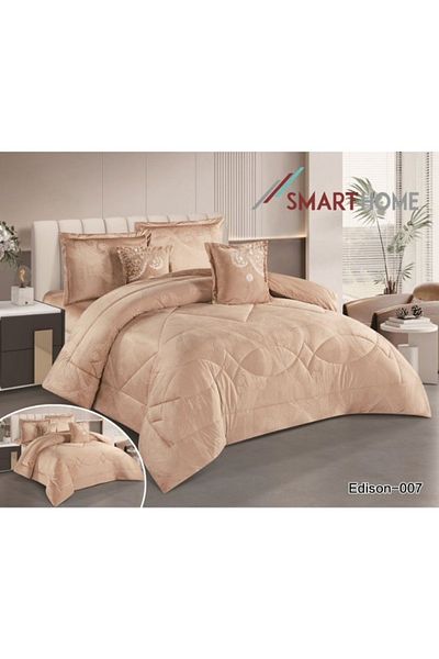 smart home Double Velvet Hotel Bedspread, Fits 200X120cm Bed, 4 Pieces Double Sided Bedspread