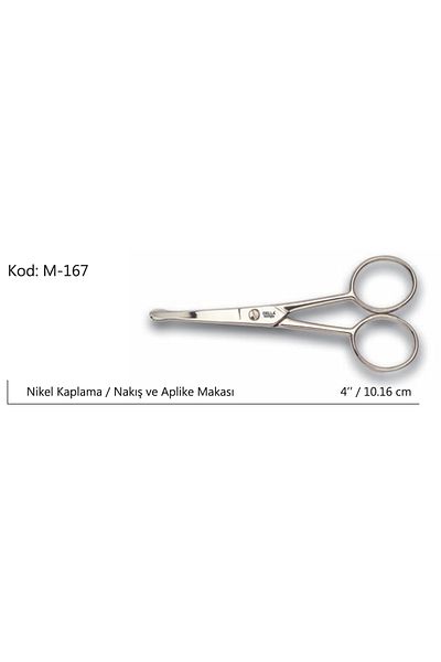 Skygo Rose Europe Applique - Embroidery Scissors with Curved Blunt Tip No:4, 10-16 cm