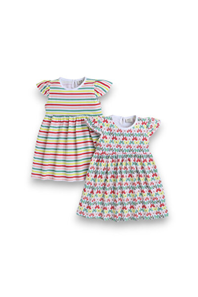 Victor and Jane - All-Over Printed Cap sleeve - Dress (Pack of 2)