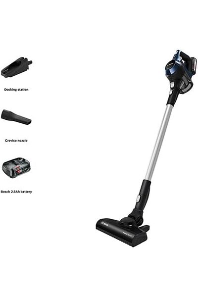Bosch 2-in-1 Cordless Vacuum Cleaner, 30 Minutes Continuous Operation, Blue ,BBS611GB