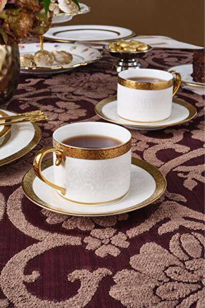 Karaca Royal Bone Victoria 2-Person Teacup Set