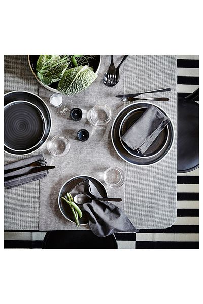 IKEA SVARTSENAP Table-runner, grey, 35 x 130 cm
