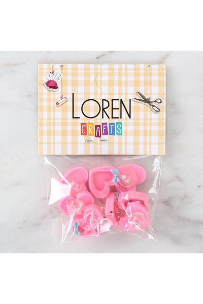 Loren Crafts Pink 8 Button - 3016