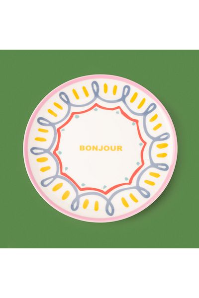 Evidea Kitchen Bonjour Dessert Plate - Colorful - 19 cm