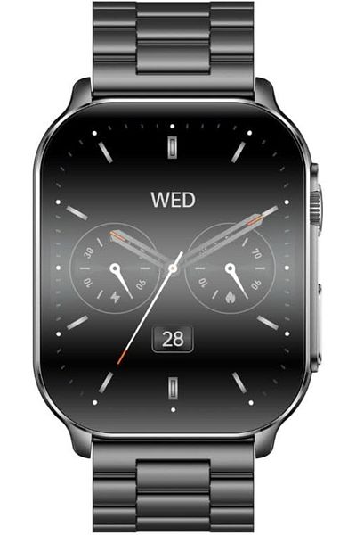 IQ TOUCH ACTIVE S11 Pro Curved Screen Smart Watch, Wireless Calling, Stainless Steel Strap, Waterproof