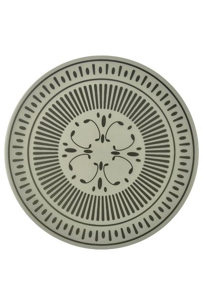 IKEA TUVIRIS Place mat, grey-green/patterned plastic, 37 cm
