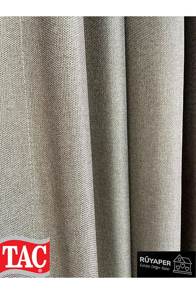 Taç Dreamper Mink Color Linen Blackout Blackout Curtain Straight Sewing No Pleats Washable Ironing